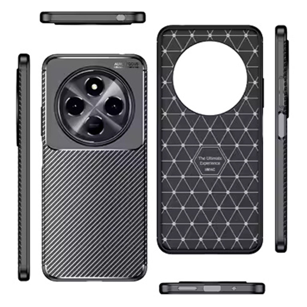 Deksel til Samsung Galaxy S25 Edge S937, Techsuit, Karbonfiber, Svart