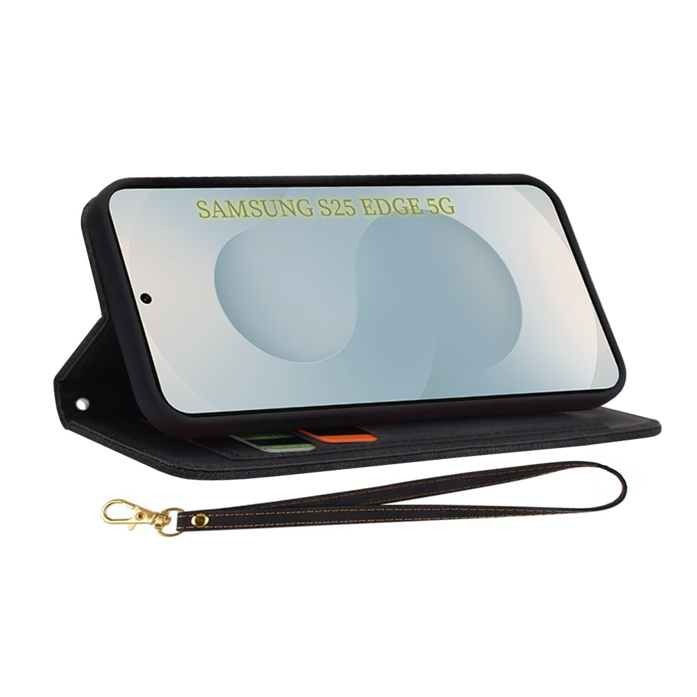 Deksel for Samsung Galaxy S25 Edge S937, Techsuit, FlipCraft, Svart