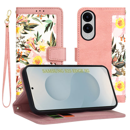 Deksel til Samsung Galaxy S25 Edge S937, Techsuit, FlipCraft, Rosa