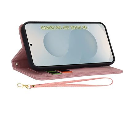 Deksel til Samsung Galaxy S25 Edge S937, Techsuit, FlipCraft, Rosa