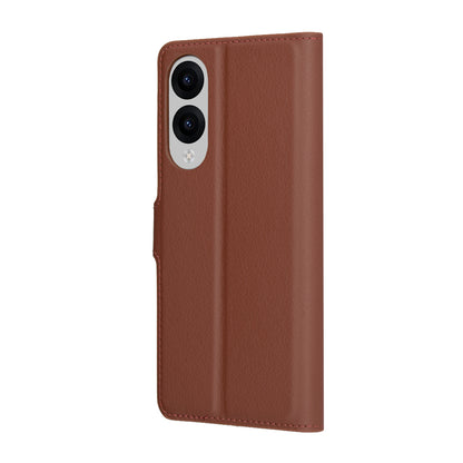 Deksel til Samsung Galaxy S25 Edge S937, Techsuit, Leather Folio, Brun