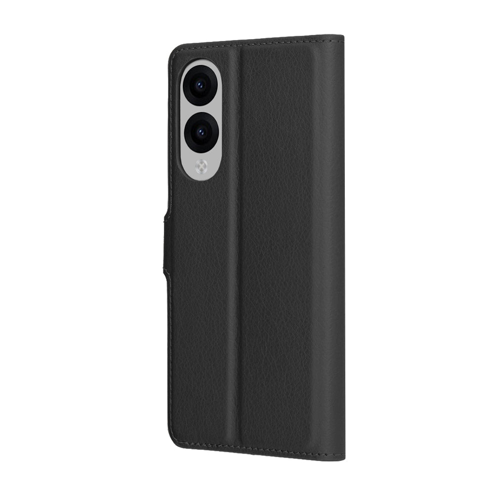 Deksel for Samsung Galaxy S25 Edge S937, Techsuit, Leather Folio, Svart