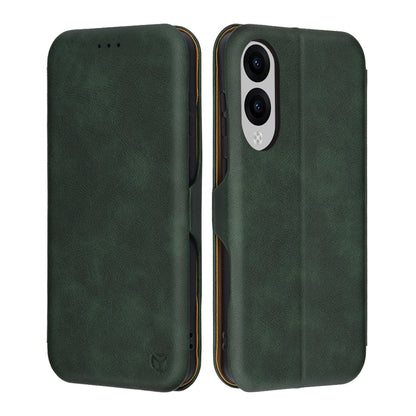 Deksel til Samsung Galaxy S25 Edge S937, Techsuit, Safe Wallet Plus, Grønn