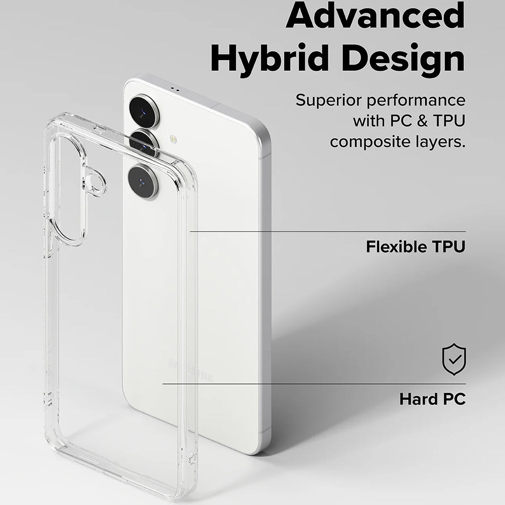 Deksel til Samsung Galaxy S25 FE, Ringke, Fusion, Matt Transparent