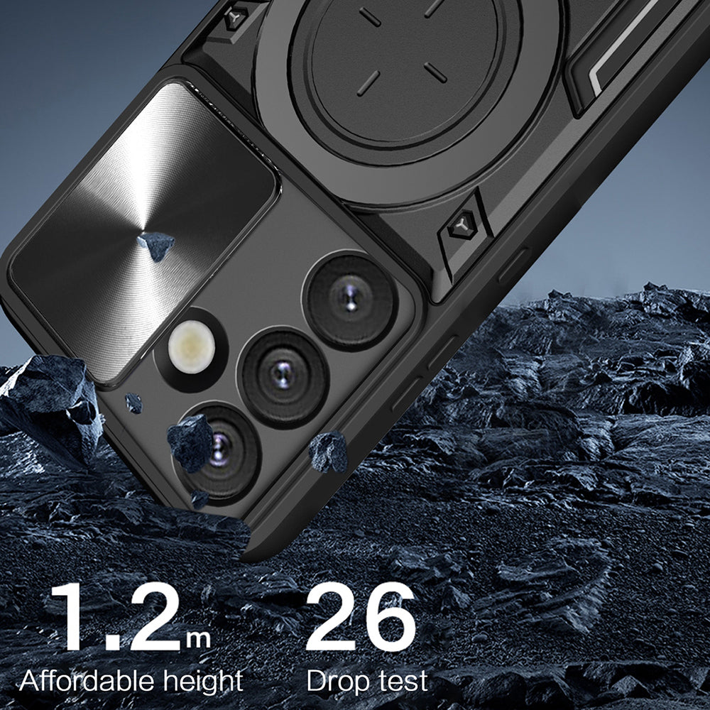 Deksel for Samsung Galaxy S25 FE, Techsuit, CamGuard Pro, Rød