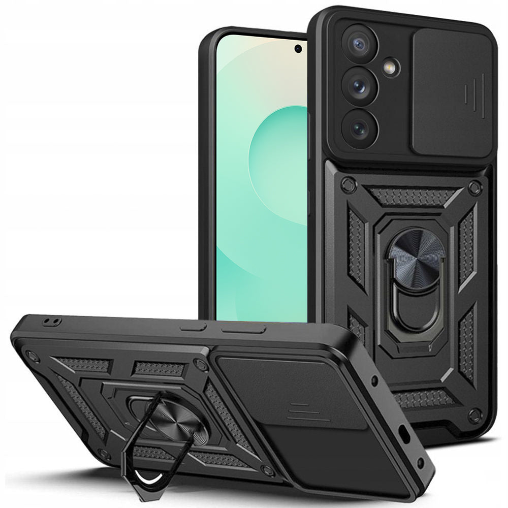 Deksel for Samsung Galaxy S25 FE, Techsuit, CamShield, Svart