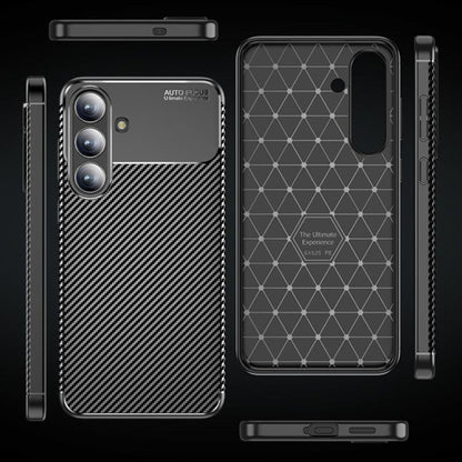 Deksel til Samsung Galaxy S25 FE, Techsuit, CarbonFiber, Svart