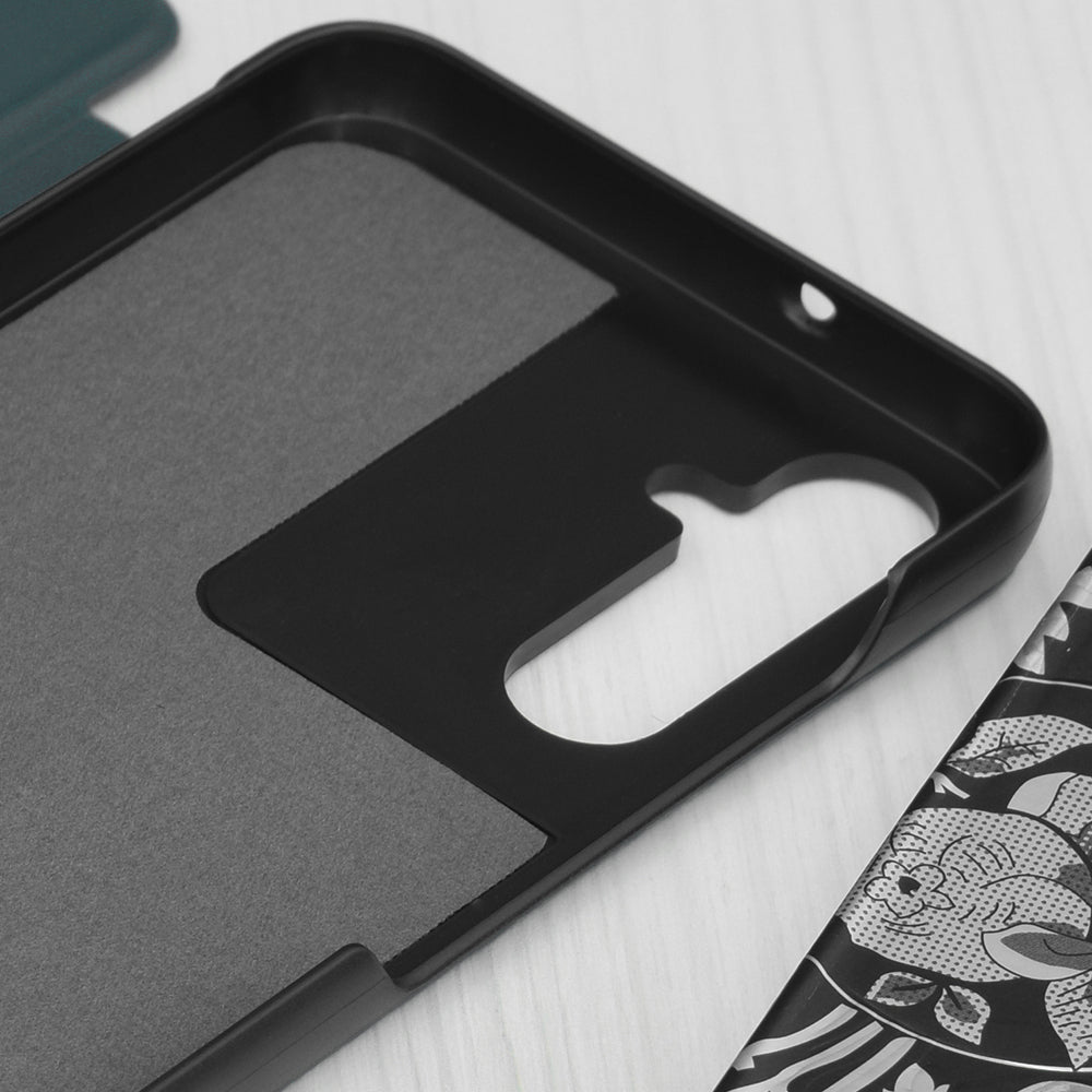 Deksel for Samsung Galaxy S25 FE, Techsuit, eFold, Mørkegrønn