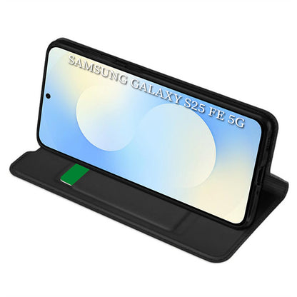 Deksel til Samsung Galaxy S25 FE, Techsuit, Magskin Book, Svart