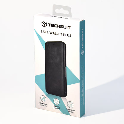 Deksel til Samsung Galaxy S25 FE, Techsuit, Safe Wallet Plus, Svart
