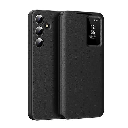 Deksel for Samsung Galaxy S25 FE, Techsuit, SmartView, Svart