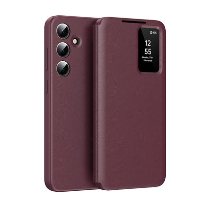 Deksel for Samsung Galaxy S25 FE, Techsuit, SmartView, Rød