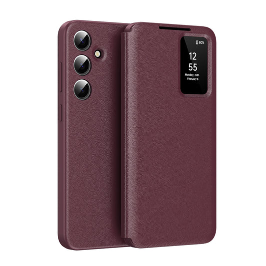Deksel for Samsung Galaxy S25 FE, Techsuit, SmartView, Rød