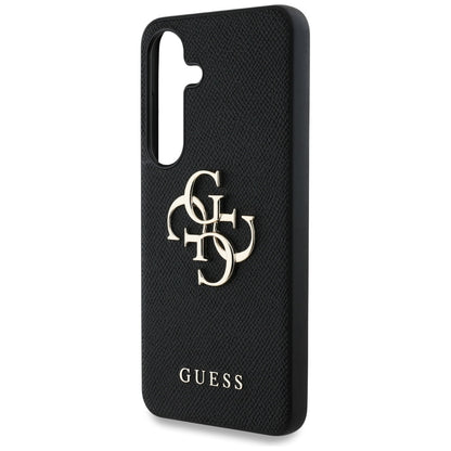 Deksel for Samsung Galaxy S25+ S936, Guess, 4G Grained Big and Classic Logo, Svart