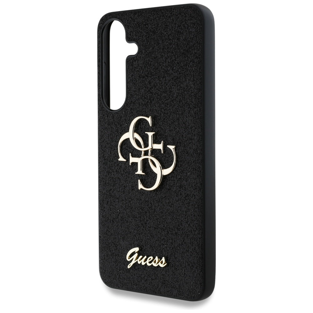Deksel for Samsung Galaxy S25+ S936, Guess, Glitter Big 4G Script, Svart