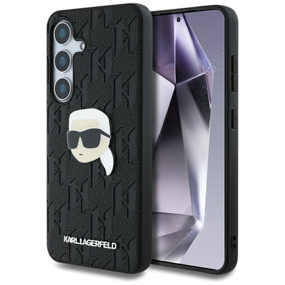 Deksel for Samsung Galaxy S25+ S936, Karl Lagerfeld, Monogram Karl's Head, Svart