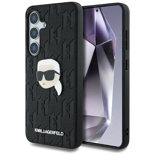 Deksel for Samsung Galaxy S25+ S936, Karl Lagerfeld, Monogram Karl's Head, Svart