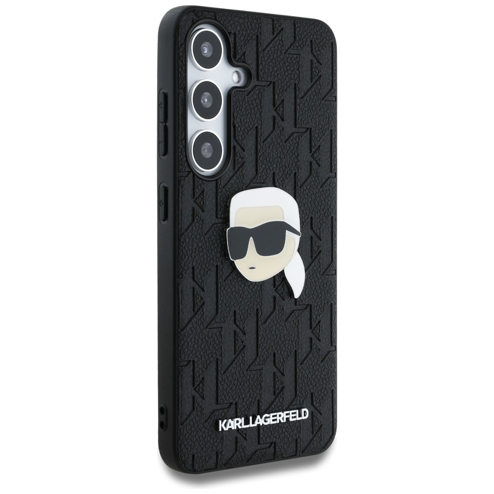 Deksel for Samsung Galaxy S25+ S936, Karl Lagerfeld, Monogram Karl's Head, Svart