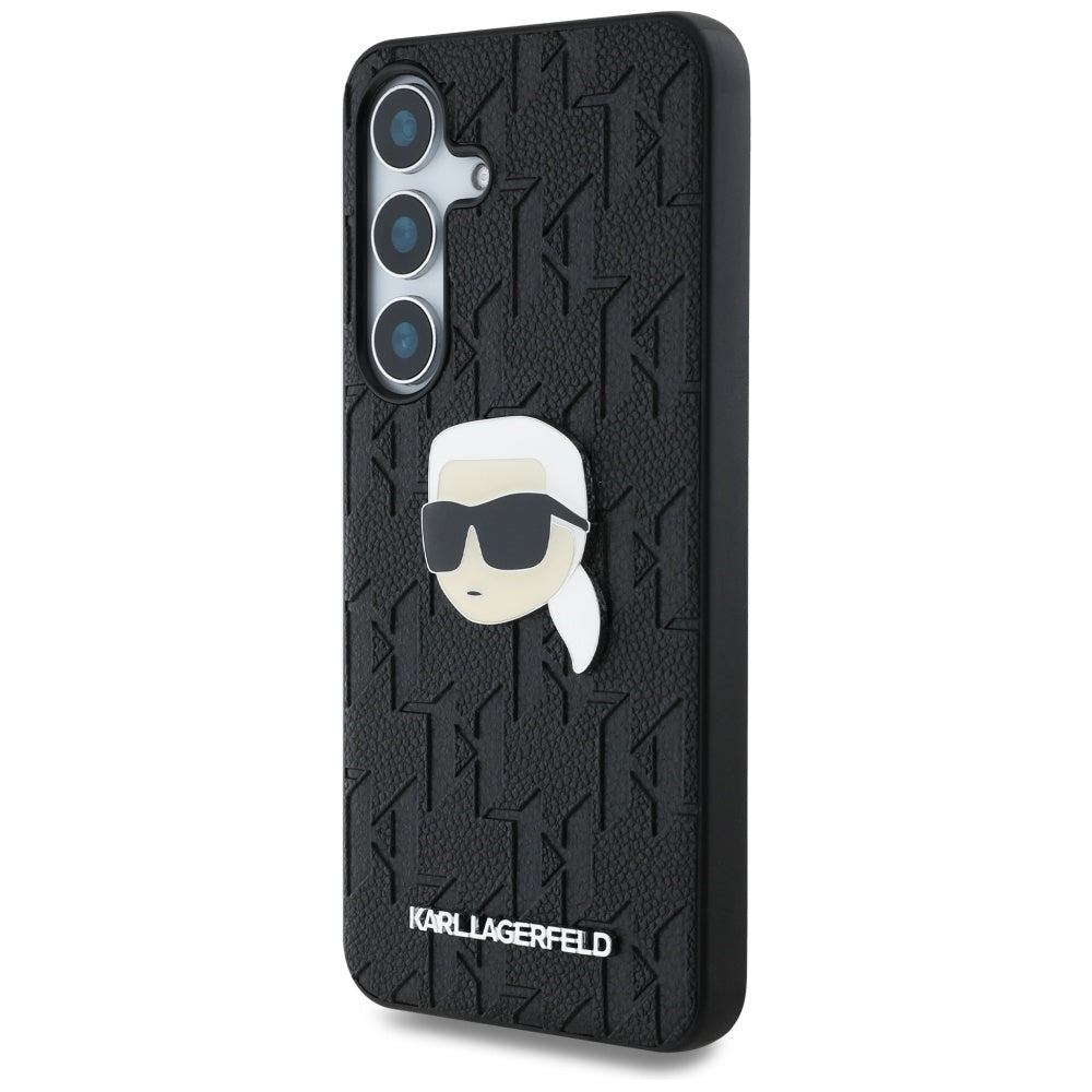 Deksel for Samsung Galaxy S25+ S936, Karl Lagerfeld, Monogram Karl's Head, Svart