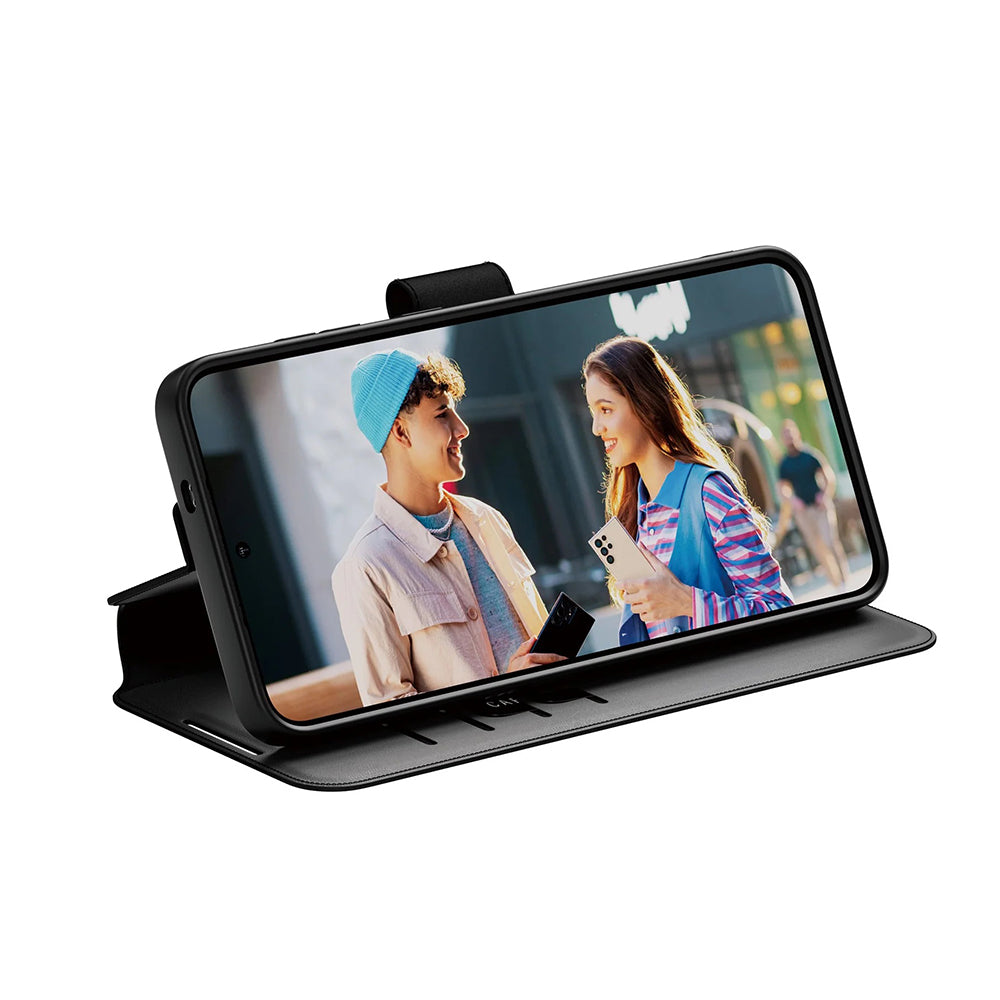 Deksel for Samsung Galaxy S25+ S936, PanzerGlass, Care Feature Kickstand Wallet, Svart