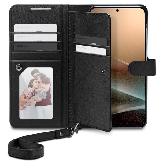 Deksel for Samsung Galaxy S25+ S936, Spigen, Wallet S, Svart ACS09125