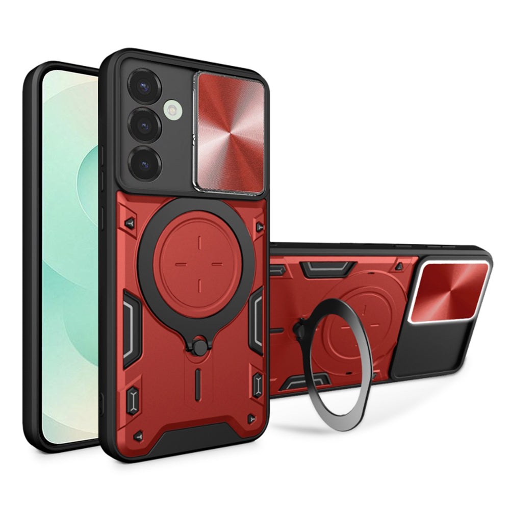 Deksel for Samsung Galaxy S25+ S936, Techsuit, CamGuard Pro, Rød
