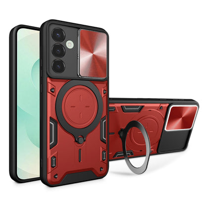 Deksel for Samsung Galaxy S25+ S936, Techsuit, CamGuard Pro, Rød
