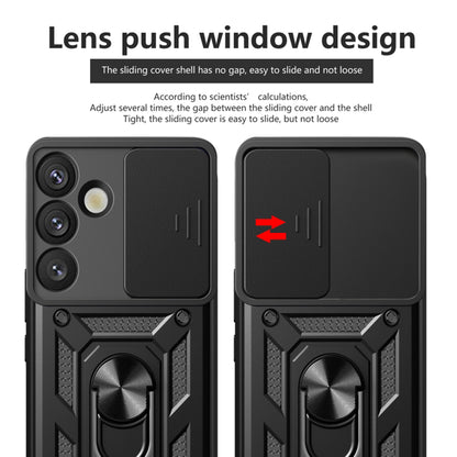 Deksel for Samsung Galaxy S25+ S936, Techsuit, CamShield, Svart