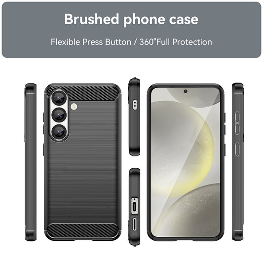 Deksel til Samsung Galaxy S25+ S936, Techsuit, Karbon, Svart