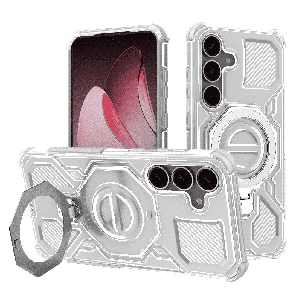 Deksel for Samsung Galaxy S25+ S936, Techsuit, Carbon Shield Pro, Hvit