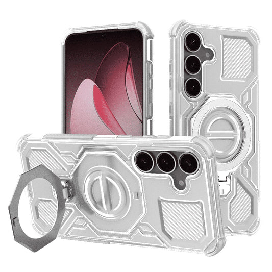 Deksel for Samsung Galaxy S25+ S936, Techsuit, Carbon Shield Pro, Hvit