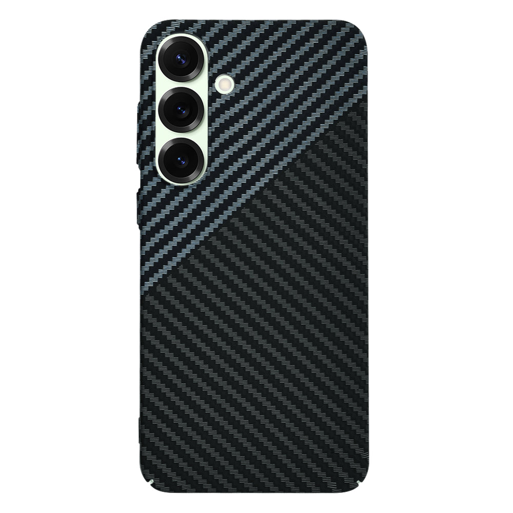 Deksel for Samsung Galaxy S25+ S936, Techsuit, Carbonite FiberShell, Svart Grå