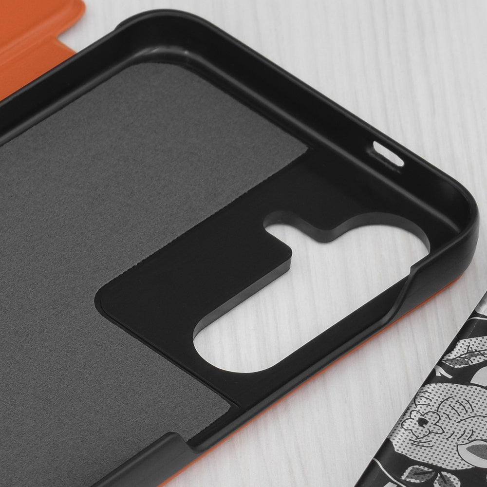 Deksel til Samsung Galaxy S25+ S936, Techsuit, eFold, Oransje