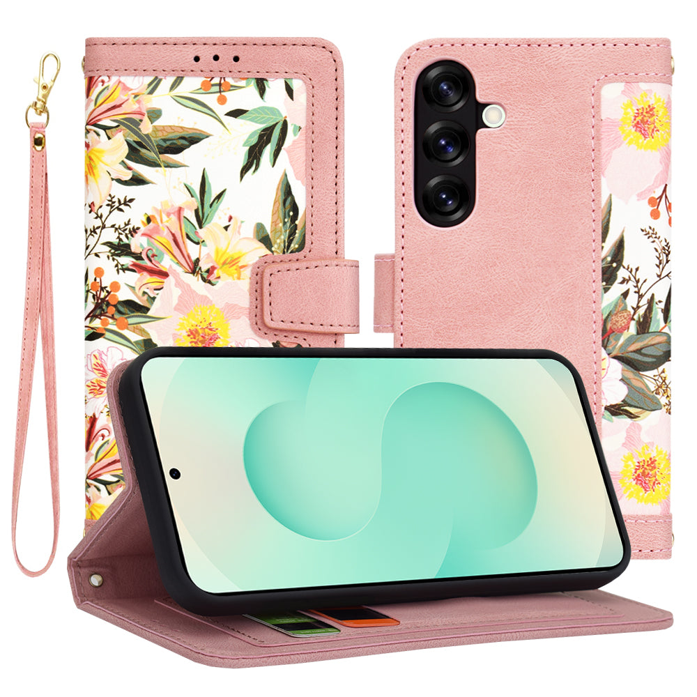 Deksel til Samsung Galaxy S25+ S936, Techsuit, FlipCraft, Rosa