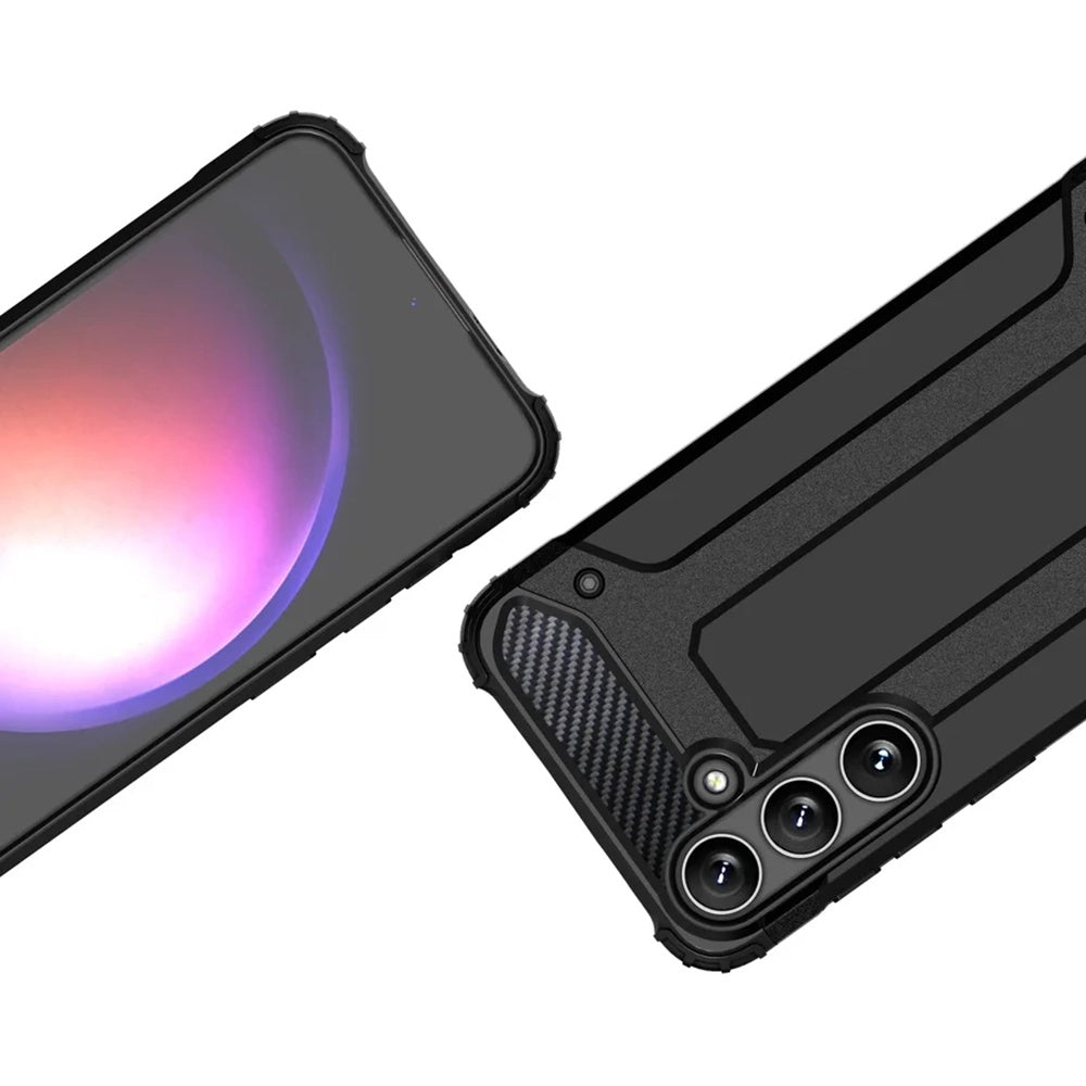 Deksel for Samsung Galaxy S25+ S936, Techsuit, Hybrid Armor, Svart