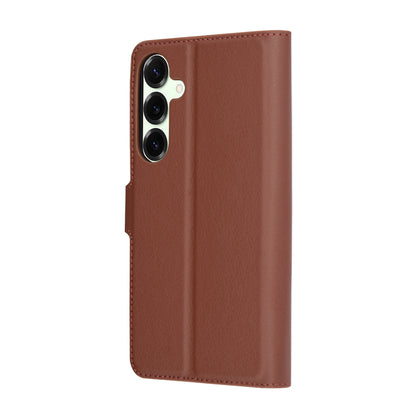 Deksel for Samsung Galaxy S25+ S936, Techsuit, Leather Folio, Brun