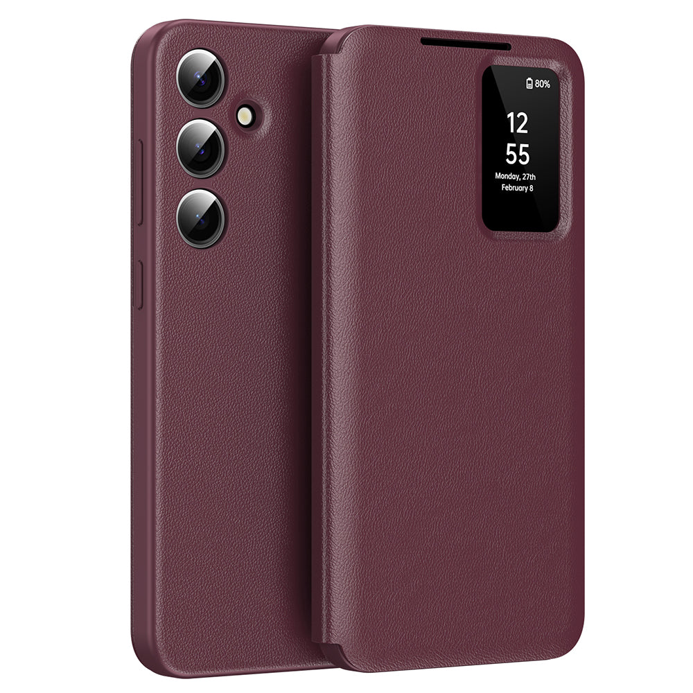 Deksel for Samsung Galaxy S25+ S936, Techsuit, SmartView, Rød