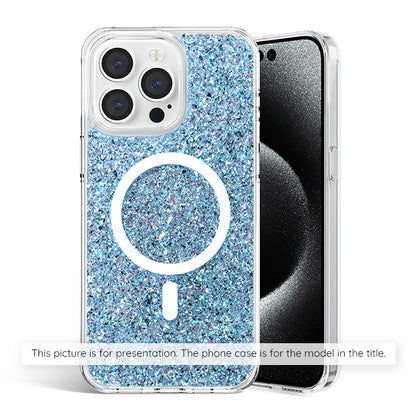 Deksel til Samsung Galaxy S25+ S936, Techsuit, Glitrende Glitter, Blå