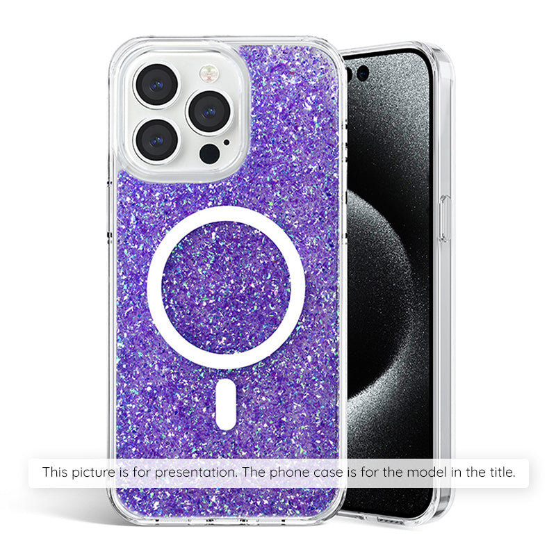Deksel til Samsung Galaxy S25+ S936, Techsuit, Glitrende Glitter, Lilla