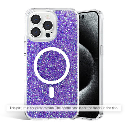 Deksel til Samsung Galaxy S25+ S936, Techsuit, Glitrende Glitter, Lilla