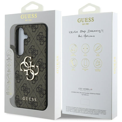 Deksel for Samsung Galaxy S25 S931, Guess, 4G Big Logo, Brun