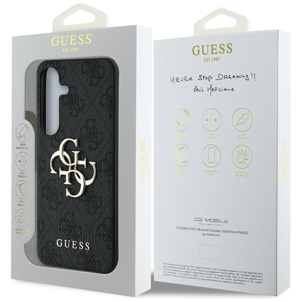 Deksel for Samsung Galaxy S25 S931, Guess, 4G Big Logo, Svart