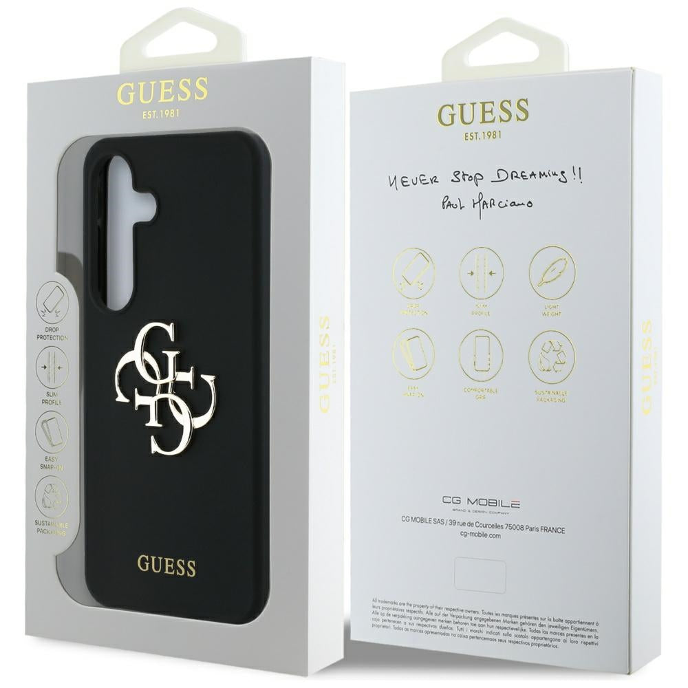 Deksel for Samsung Galaxy S25 S931, Guess, 4G Big, Svart