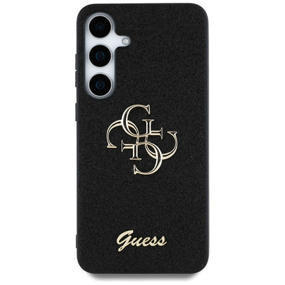 Deksel for Samsung Galaxy S25 S931, Guess, Glitter Big 4G Script, Svart