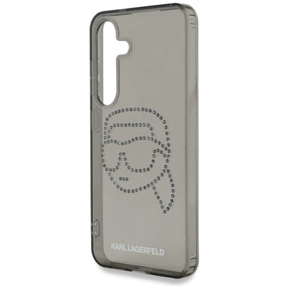 Deksel for Samsung Galaxy S25 S931, Karl Lagerfeld, IML Rhinestones Karl's Head, Svart