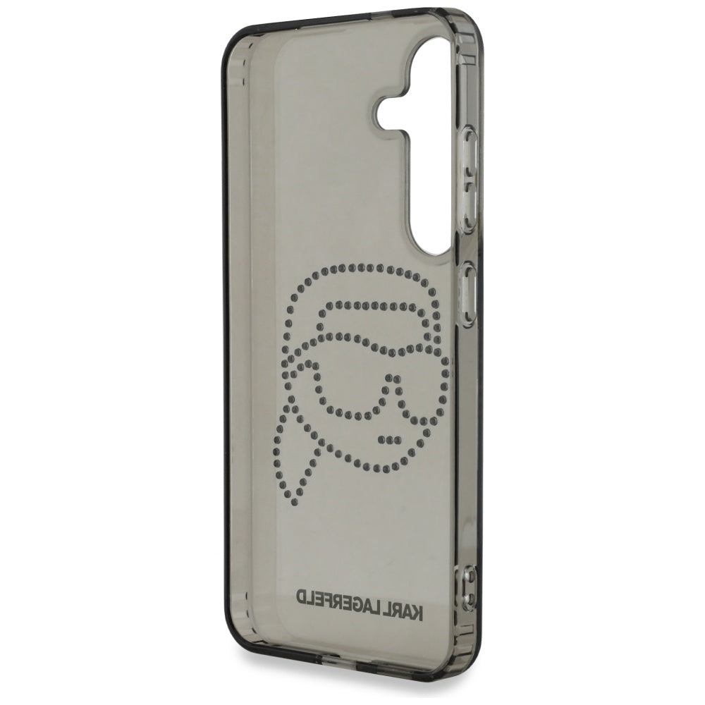 Deksel for Samsung Galaxy S25 S931, Karl Lagerfeld, IML Rhinestones Karl's Head, Svart