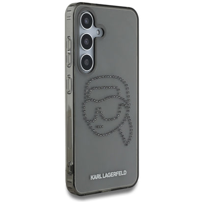 Deksel for Samsung Galaxy S25 S931, Karl Lagerfeld, IML Rhinestones Karl's Head, Svart