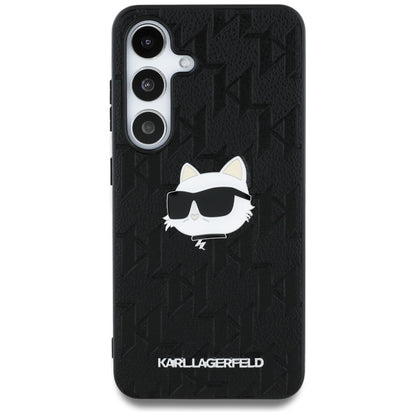 Deksel for Samsung Galaxy S25 S931, Karl Lagerfeld, Monogram Choupette's Head, Svart