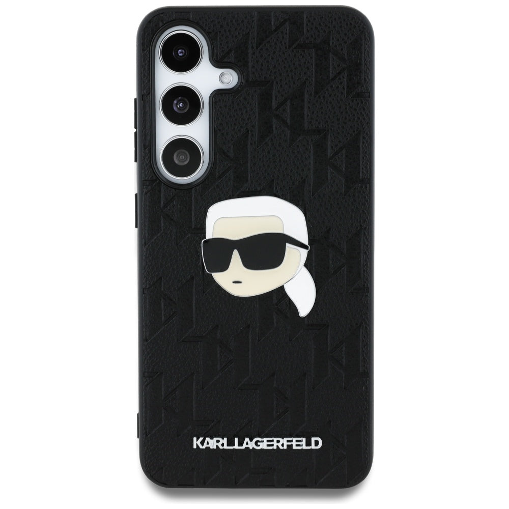 Deksel for Samsung Galaxy S25 S931, Karl Lagerfeld, Monogram Karl's Head, Svart