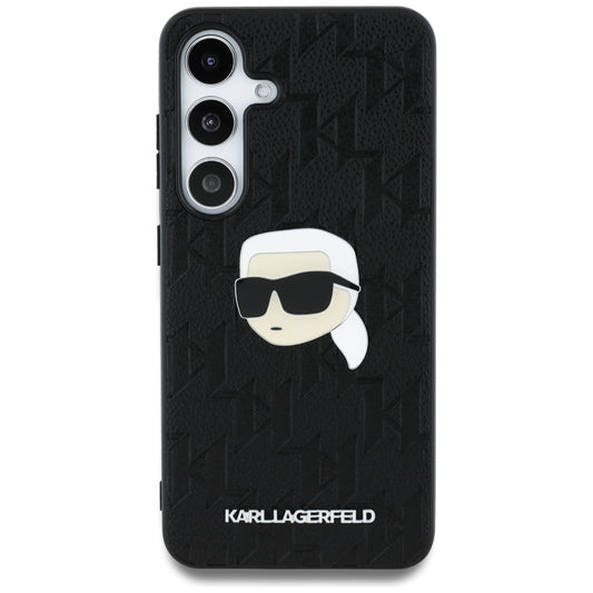 Deksel for Samsung Galaxy S25 S931, Karl Lagerfeld, Monogram Karl's Head, Svart